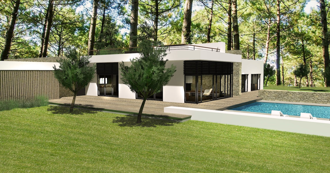 Villa archiecte avec Piscine