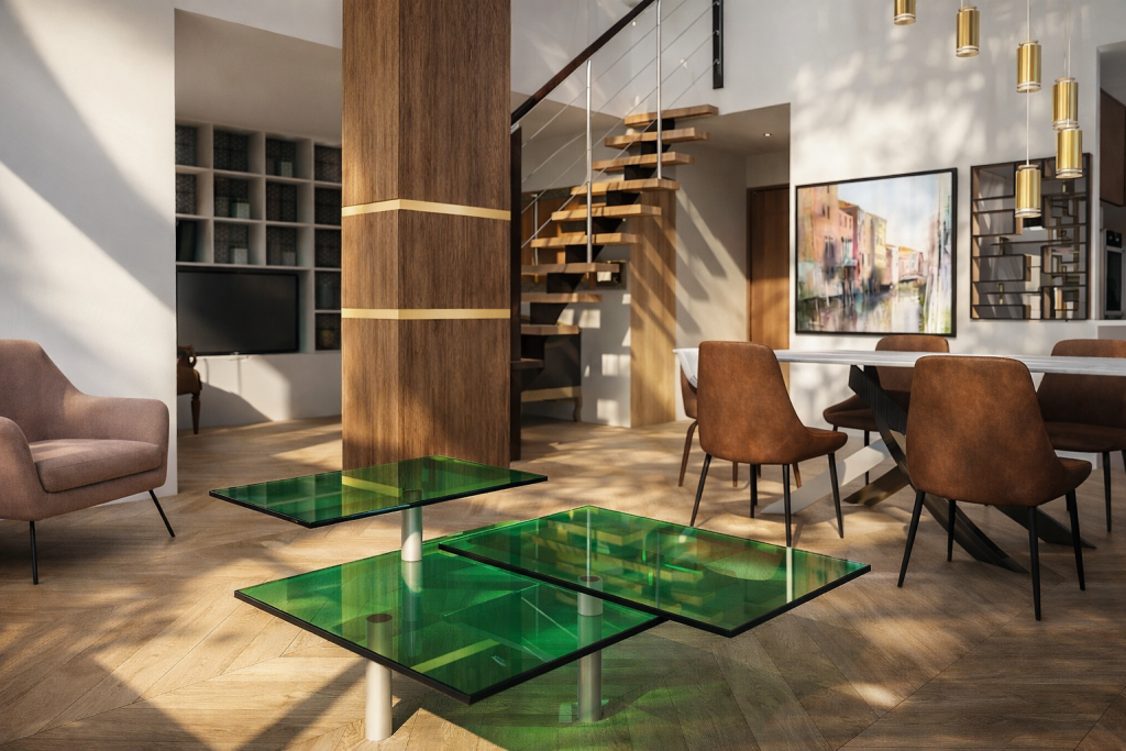 pièce de vie appartement duplex