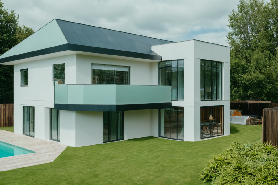 extension maison vue extérieur