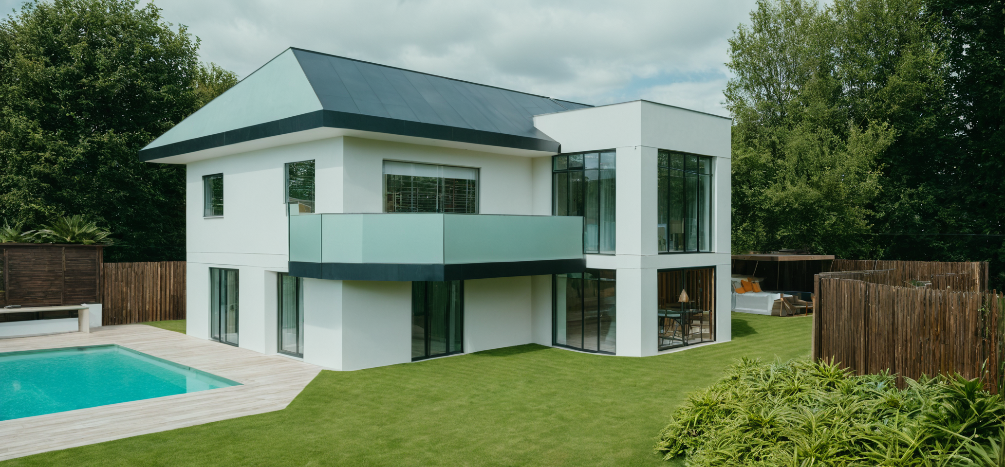 extension maison vue extérieur