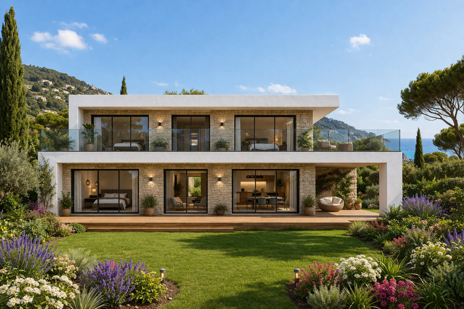 Villa moderne avec vue méditerranéenne