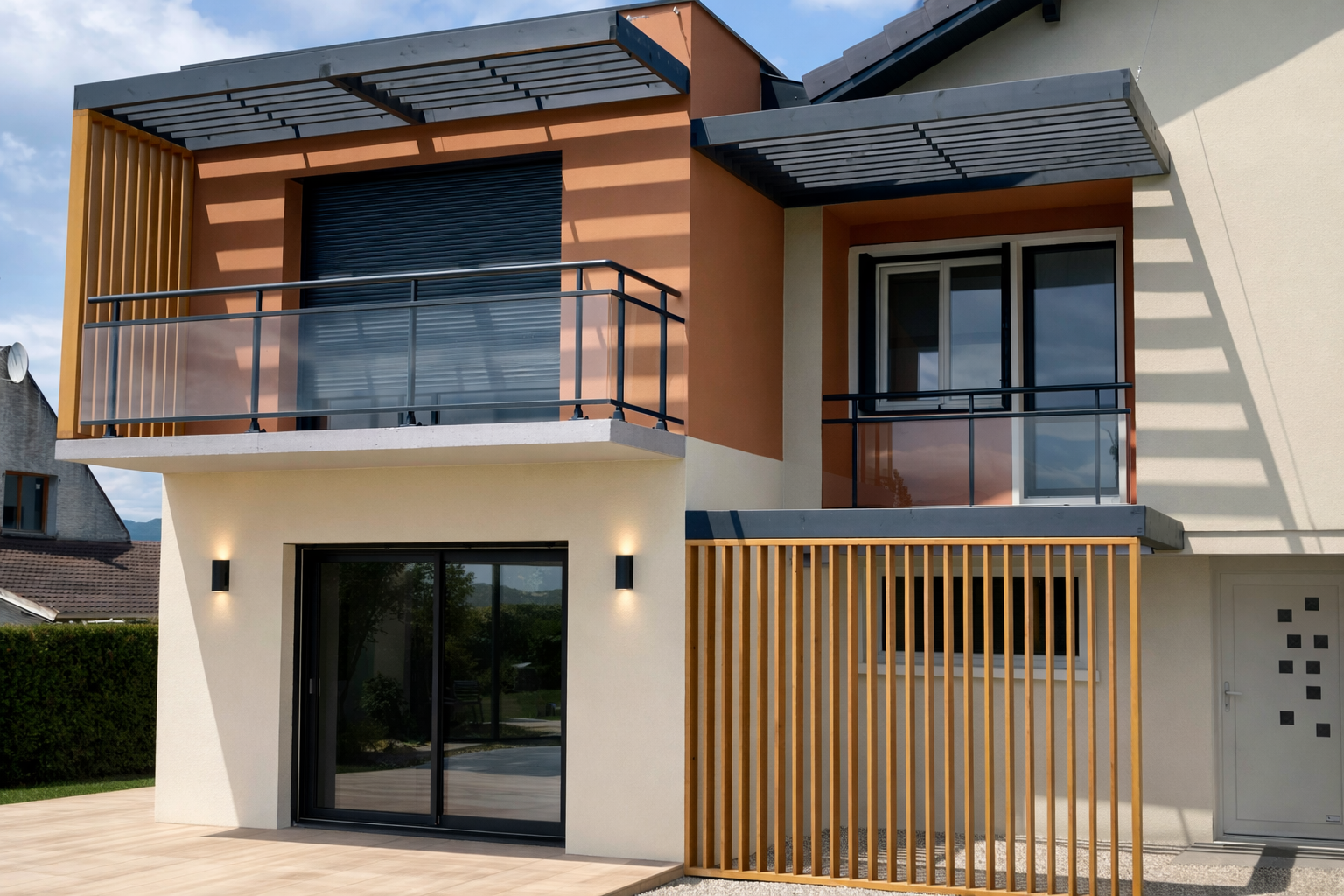 extension contemporaine sur deux étages